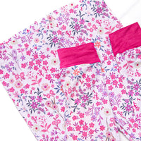Ditsy Floral Dreams Bamboo Pajama Set, Dark Pink