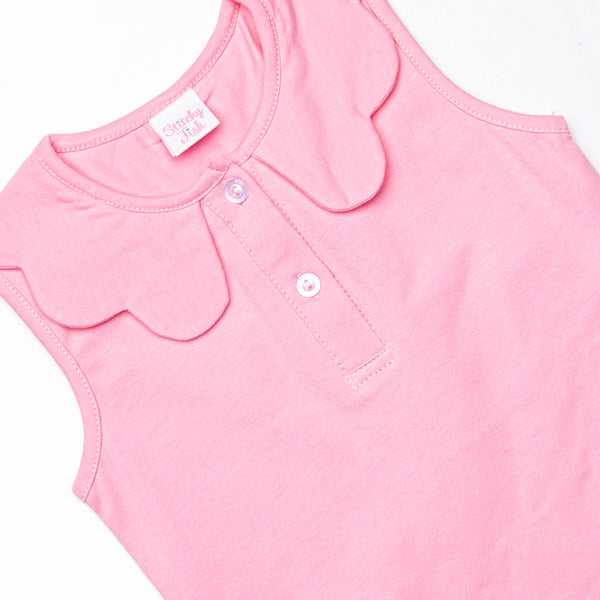 Samantha Scalloped Collar Sleeveless Top, (5 Colors)