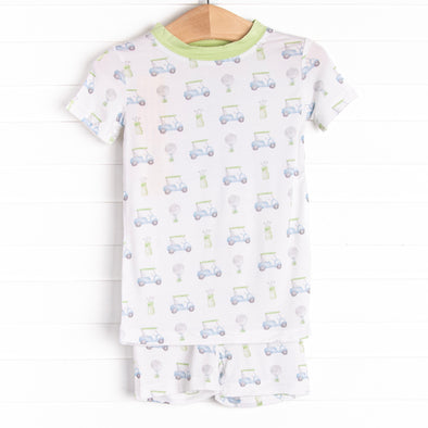 Tee Time Bamboo Pajama Short Set, Green