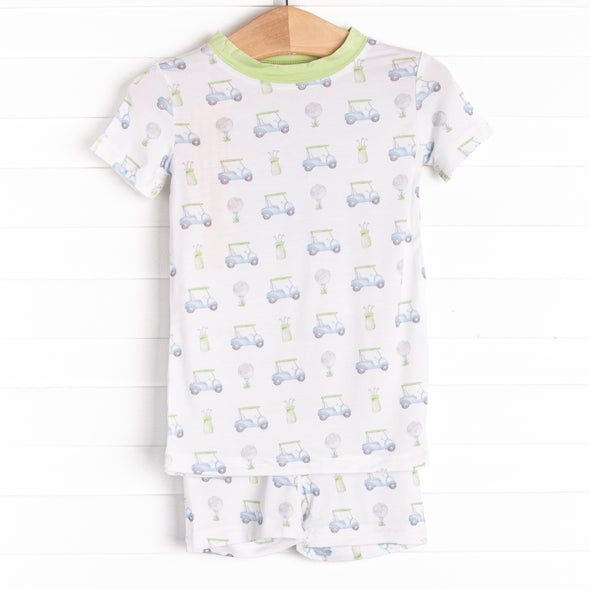 Tee Time Bamboo Pajama Short Set, Green