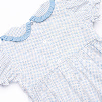 Bye Bye Butterfly Smocked Collared Legging Set, Blue