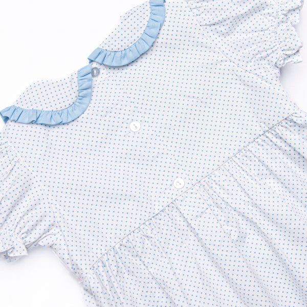Bye Bye Butterfly Smocked Collared Legging Set, Blue