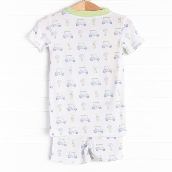 Tee Time Bamboo Pajama Short Set, Green