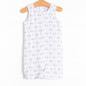 Tee Time Short Romper, Blue