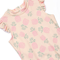 No Dole Days Flutter Sleeve One Piece, Pink