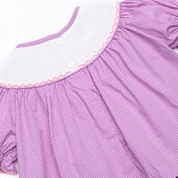 Tangled Tower Smocked Bishop Dress, Purple