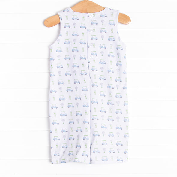 Tee Time Short Romper, Blue