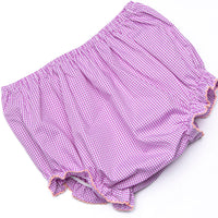 Tangled Tower Smocked Diaper Set, Purple