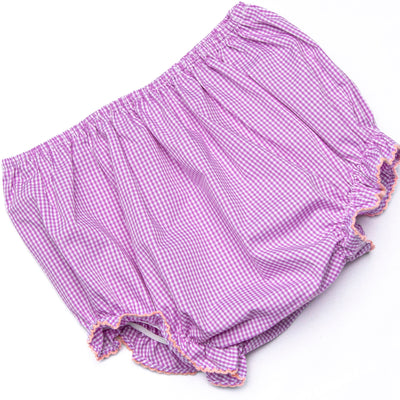 Tangled Tower Smocked Diaper Set, Purple
