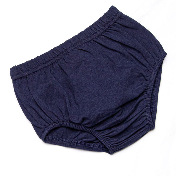 Evan Long Sleeve Pocket Diaper Set, Navy Stripe