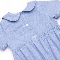 Forever Young Smocked Boy Bubble, Blue Gingham