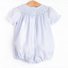 Walk and Wag Smocked Girl Bubble, Blue