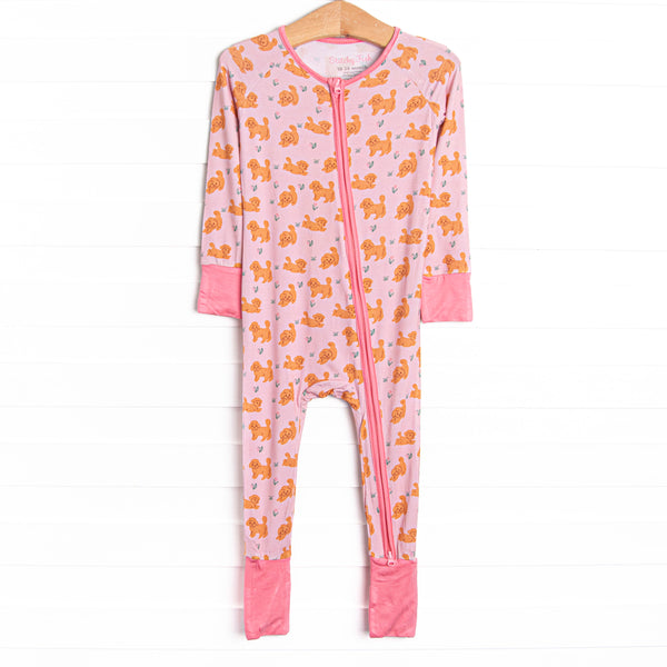 Snuggle Pup Bamboo Zippy Pajama, Pink