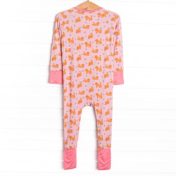 Snuggle Pup Bamboo Zippy Pajama, Pink