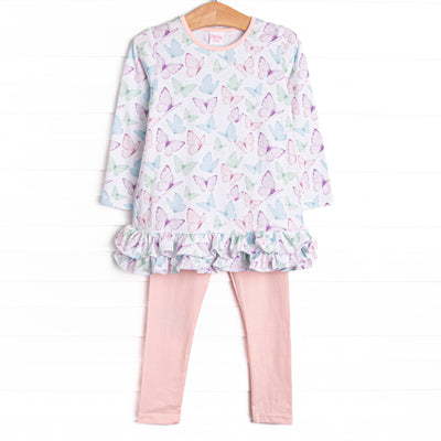 Butterfly Breeze Legging Set, Pink