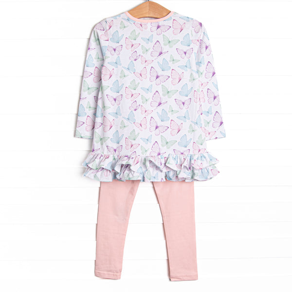 Butterfly Breeze Legging Set, Pink