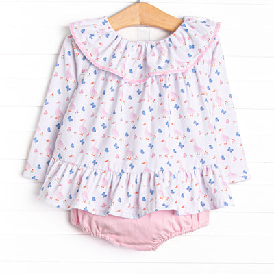 Gosling Garden Diaper Set, Pink