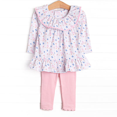 Gosling Garden Legging Set, Pink