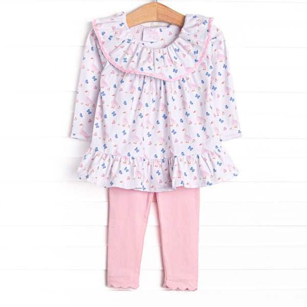 Gosling Garden Legging Set, Pink