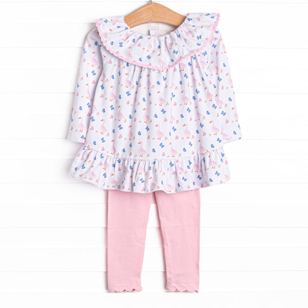 Gosling Garden Legging Set, Pink