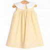 Flower Fields Applique Dress, Yellow