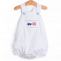 All-American Aviator Smocked Bubble, Blue