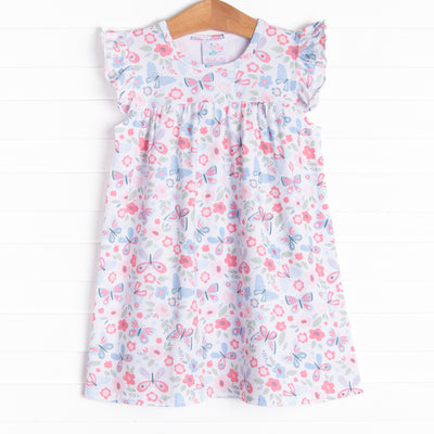 Butterfly Gardens Dress, Blue
