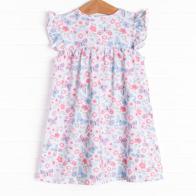 Butterfly Gardens Dress, Blue