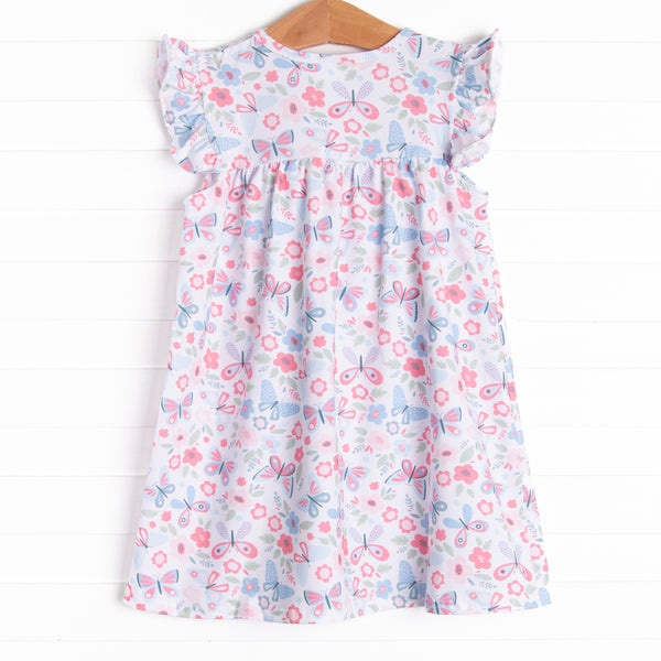 Butterfly Gardens Dress, Blue