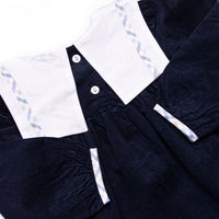 Poised Plaid Bows Applique Pant Set, Blue