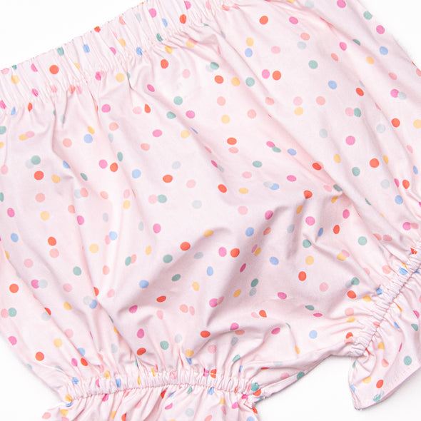 Ditsy Dots Diaper Set, Pink