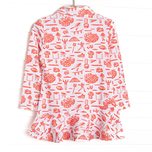 Tailgates and Touchdowns Tennis Dress, Red