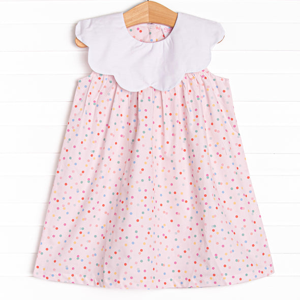 Ditsy Dots Dress, Pink