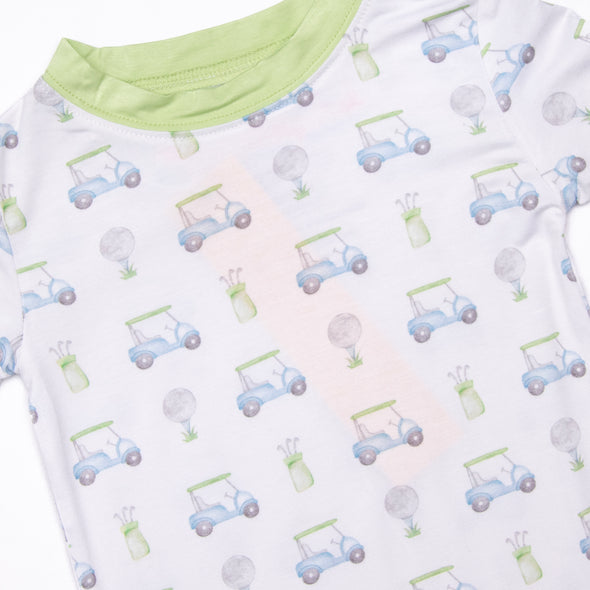 Tee Time Bamboo Pajama Short Set, Green