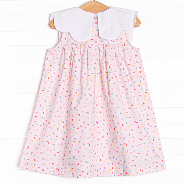 Ditsy Dots Dress, Pink