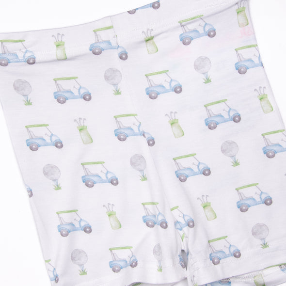 Tee Time Bamboo Pajama Short Set, Green