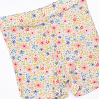 Fuchsia Florals Bamboo Pajama Short Set, Pink