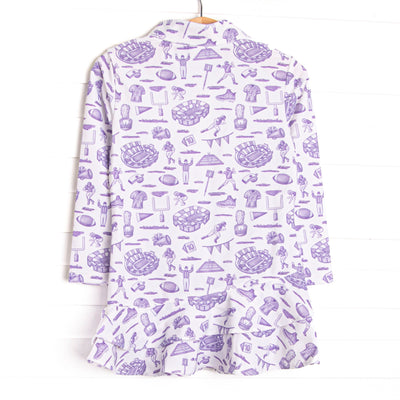 Tailgates and Touchdowns Tennis Dress, Purple
