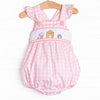 Beach Day Smocked Bubble, Pink