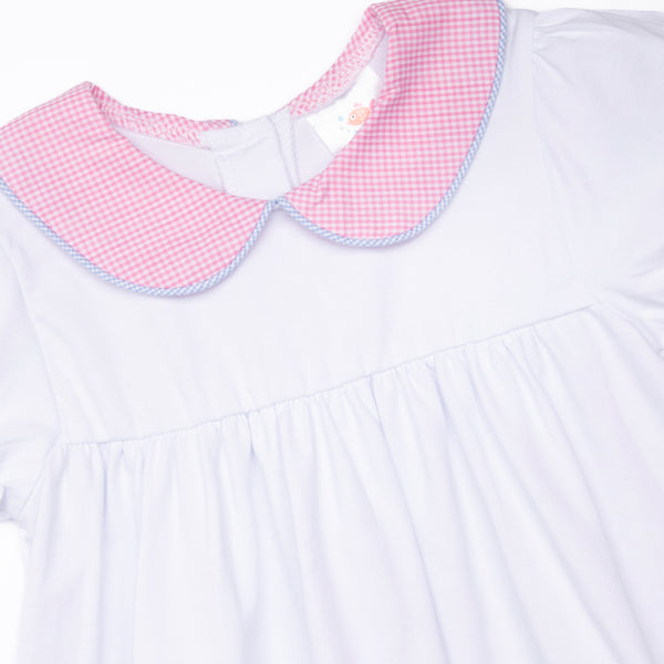 Pockets of Petals Embroidered Dress, Pink
