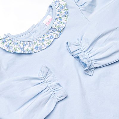 Blue Berry Blooms Skirt Set, Blue