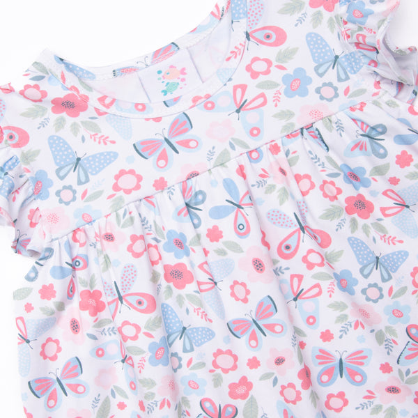 Butterfly Gardens Dress, Blue