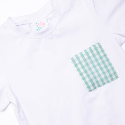 Alex Short Set, Mint Gingham