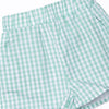 Alex Short Set, Mint Gingham