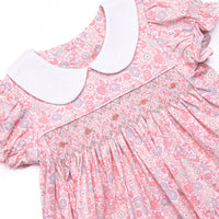 Pink Day Petals Smocked Legging Set, Pink
