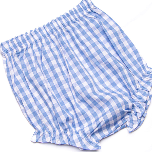 Rhythm and Blues Diaper Set, Blue Check