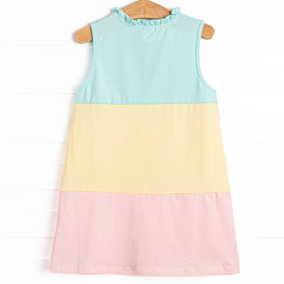 Color Block Clara Dress, Aqua