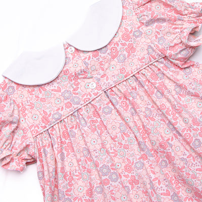 Pink Day Petals Smocked Legging Set, Pink