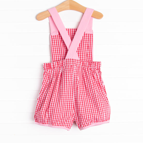 Cherry Sweet Applique Romper, Red