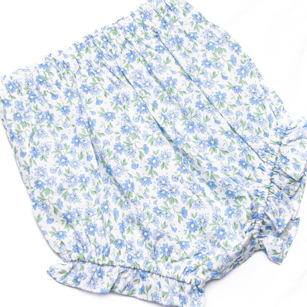 Blue Berry Blooms Diaper Set, Blue